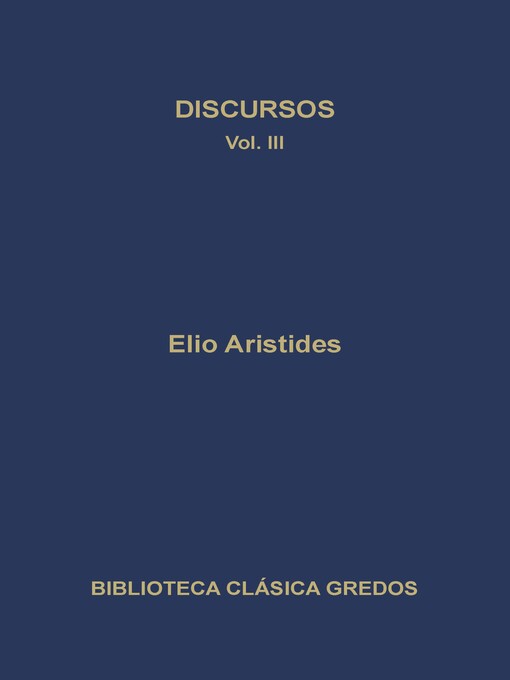 Title details for Discursos III by Elio Aristides - Available